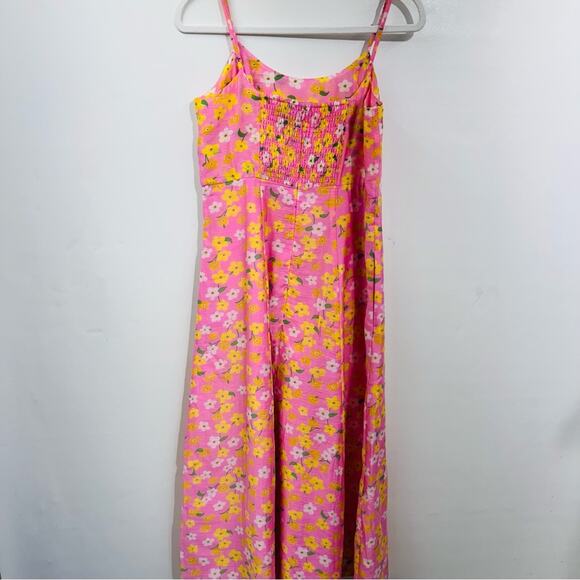 On 34th Womens Sunray Dress Pink Yellow Floral Print Maxi Size S New - Picture 4 of 14